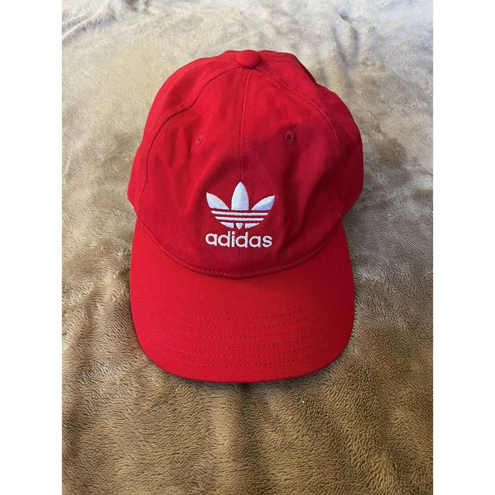 Adidas Originals Adjustable Fit Strapback Hat Vivid Red White One Size